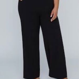 CATHERINES PLUS STRETCH PALAZZO PANTS 2X BLACK